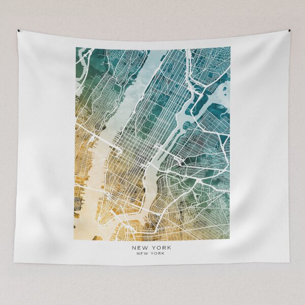 Item preview, New York City Street Map designed and sold by ArtPrints.