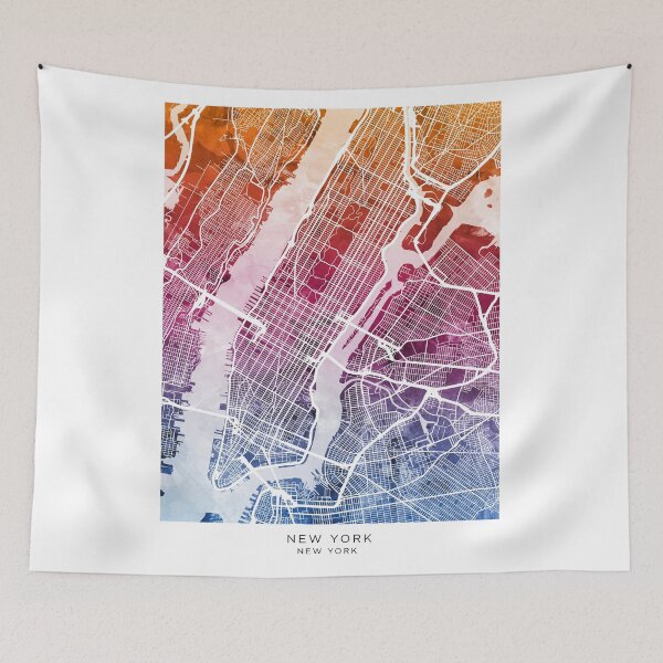 Item preview, New York City Street Map designed and sold by ArtPrints.