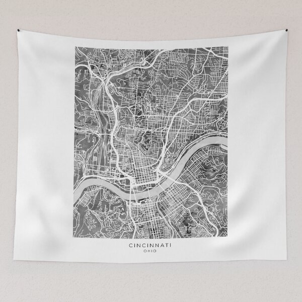 Item preview, Cincinnati Ohio City Map designed and sold by ArtPrints.