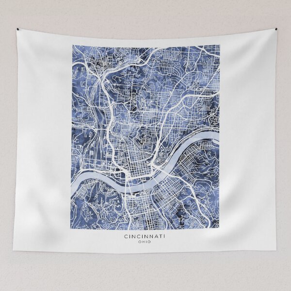 Item preview, Cincinnati Ohio City Map designed and sold by ArtPrints.