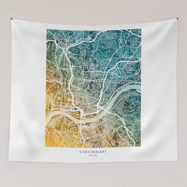 Item preview, Cincinnati Ohio City Map designed and sold by ArtPrints.