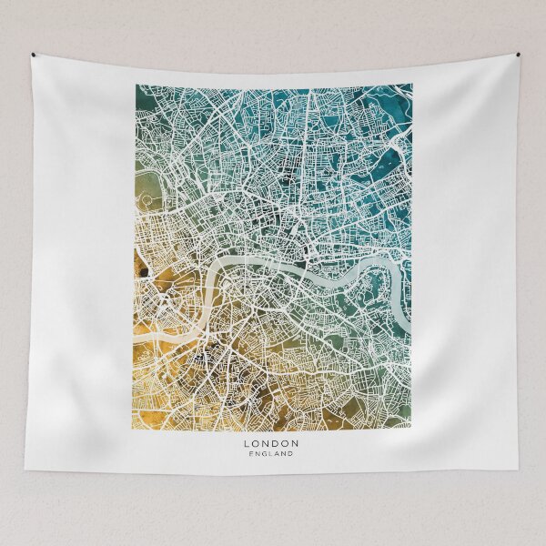 Item preview, London England Street Map designed and sold by ArtPrints.
