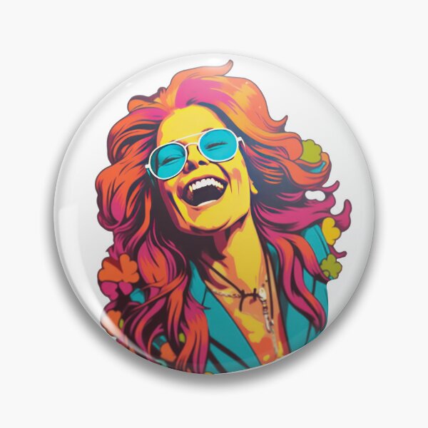 Item preview, Janis Joplin, multicolored drawing designed and sold by Dreamoire Pix.