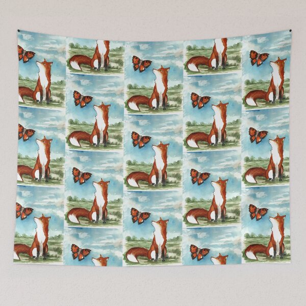 Item preview, Fox and Butterfly designed and sold by Roselyn Snead.