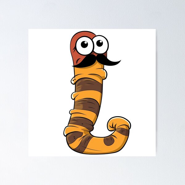 Item preview, You’re a worm with a mustache, Funny designed and sold by ArtHideaway.