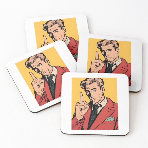 Item preview, Pop Art Warning Man - Bold Message Sticker designed and sold by UrsaStick.