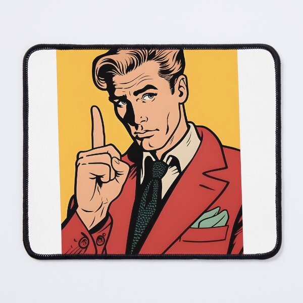 Item preview, Pop Art Warning Man - Bold Message Sticker designed and sold by UrsaStick.