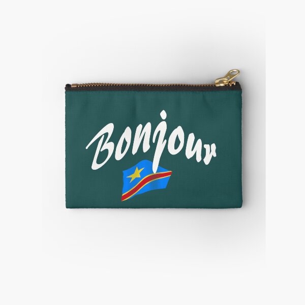 Item preview, Copy of Bonjour (hello in French) - Congo Flag designed and sold by lobodelnoir.
