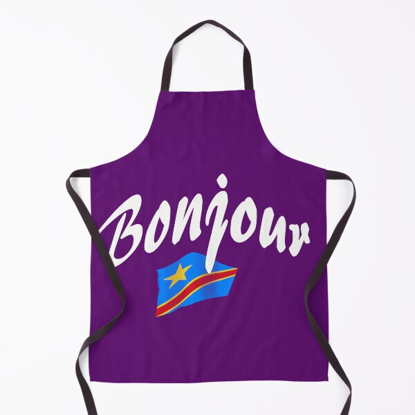 Item preview, Copy of Bonjour (hello in French) - Congo Flag designed and sold by lobodelnoir.