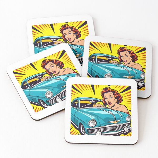 Item preview, Pop Art Woman in Awe - Captivating Wonder Sticker designed and sold by UrsaStick.