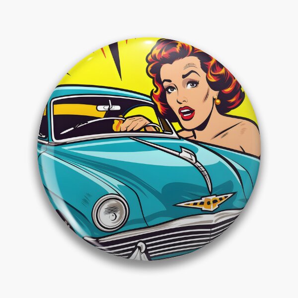 Item preview, Pop Art Woman in Awe - Captivating Wonder Sticker designed and sold by UrsaStick.