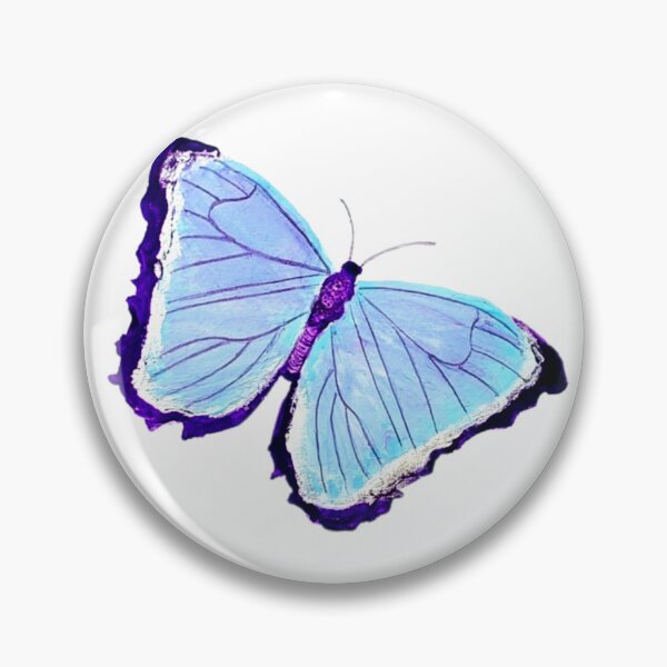 Artikelvorschau, Schimmernder blauer und lila Schmetterling entworfen und verkauft von KayleeRoseArt.