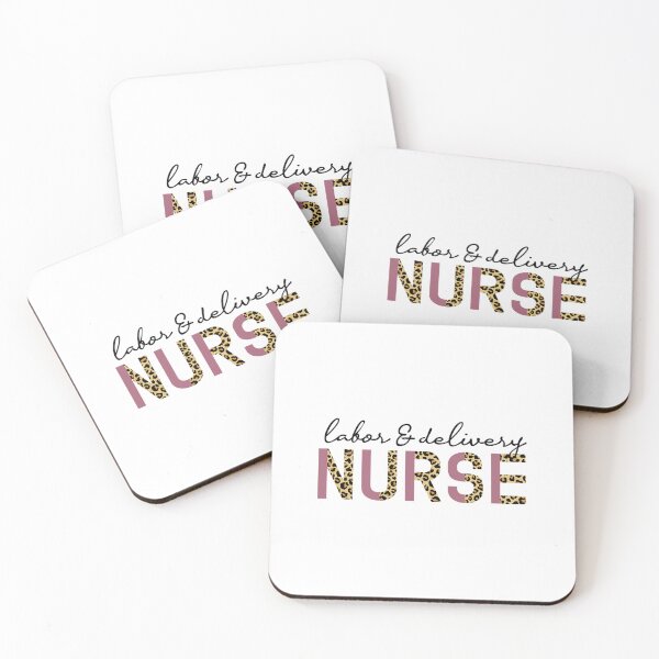 Item preview, Labor and delivery nurse Pastel pink and Cheetah print typographyL+D Nurse Leopard printGifts  designed and sold by farrerradley.