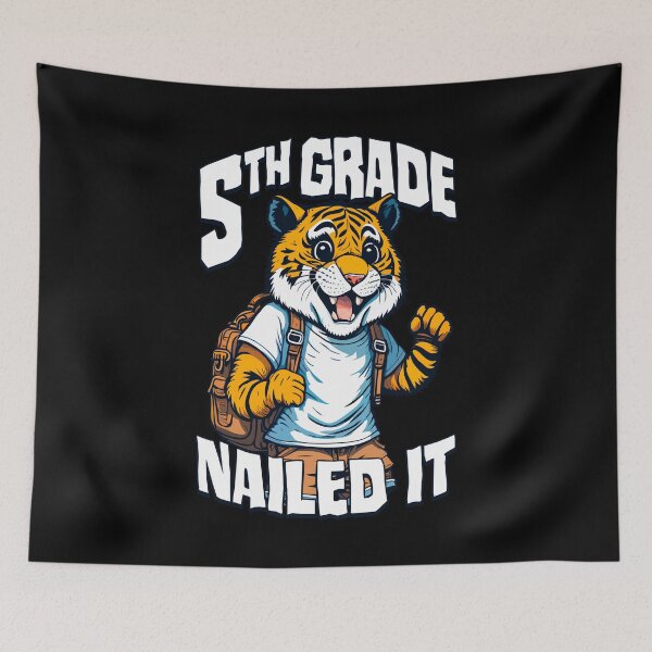 Item preview, 5th Grade Nailed It Funny Happy Tiger Boy Graduation designed and sold by GrandeDuc.