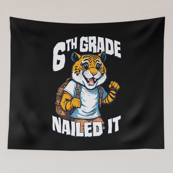 Item preview, 6th Grade Nailed It Funny Happy Tiger Boy Graduation designed and sold by GrandeDuc.