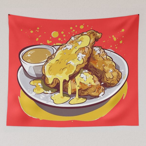 Item preview, Crispy Fried Chicken with Sauce designed and sold by Sleeygoy.