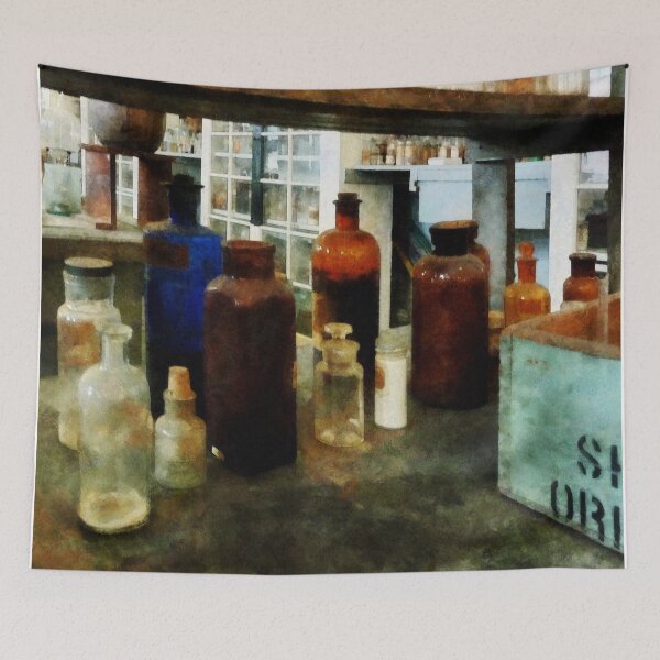 Item preview, Chemistry - Assorted Chemicals in Bottles designed and sold by Susan Savad.