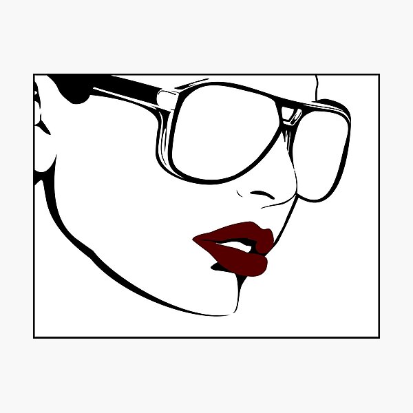 Woman With Sunglasses Wall Art for Sale | Redbubble