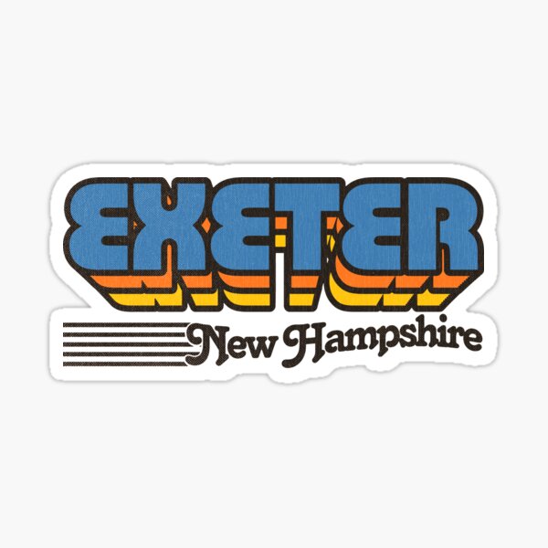 "Exeter, New Hampshire Retro Stripes" Sticker for Sale by retroready