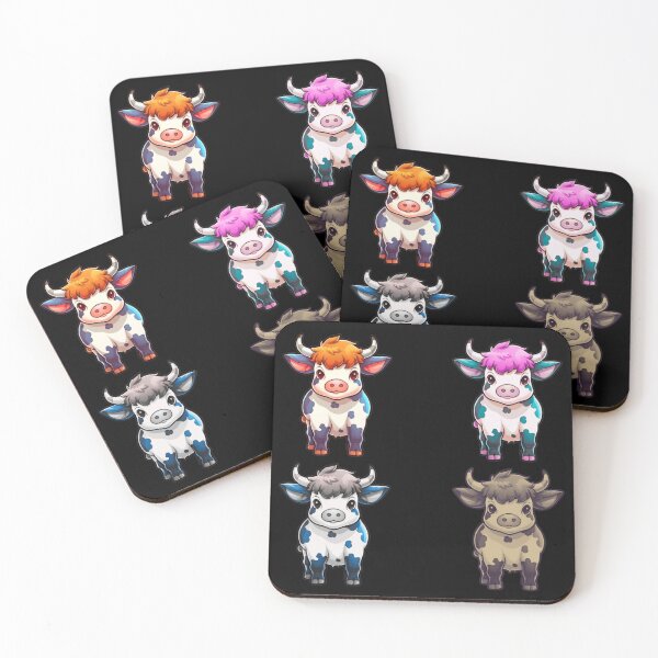 Item preview, 90s Anime Cow - Nostalgic Sticker Sheet designed and sold by ZenEverAI.