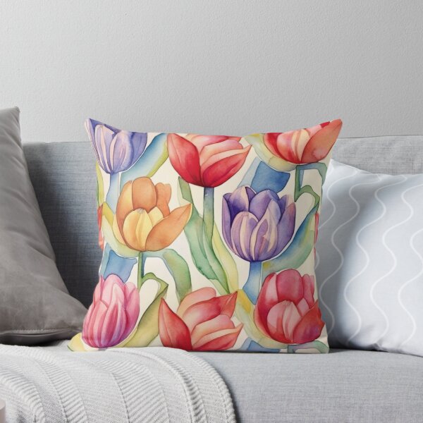 Item preview, Colourful watercolour tulips  designed and sold by Belsorriso.
