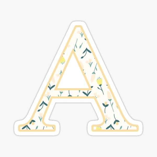 Alpha Vintage Floral Sticker