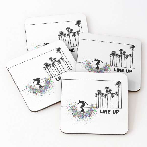 Item preview, line up surfer surfing palm  designed and sold by DESIGNIRIS.