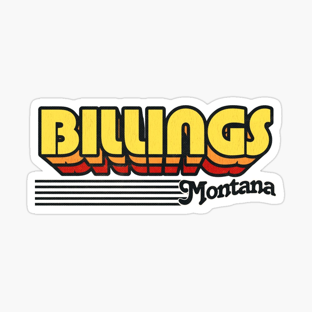 Billings, Montana | Retro Stripes Sticker