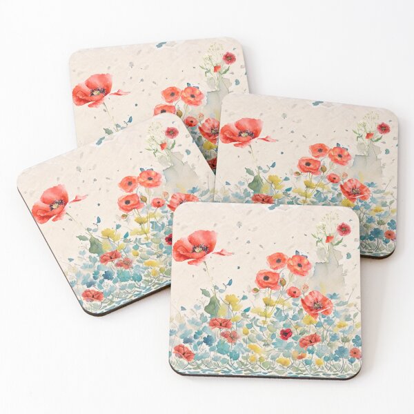 Item preview, Watercolor Poppies  designed and sold by Sizani.