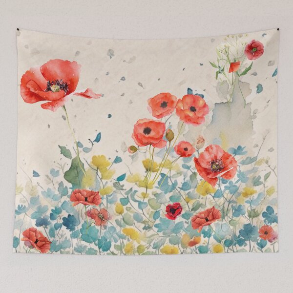Item preview, Watercolor Poppies  designed and sold by Sizani.