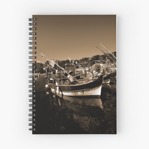 Item preview, Seascape of Niel Moored Boats in sepia designed and sold by FotoMahieu.
