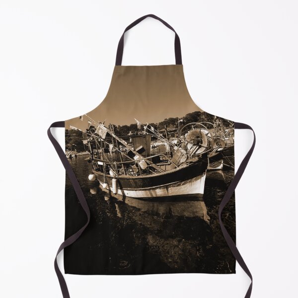 Item preview, Seascape of Niel Moored Boats in sepia designed and sold by FotoMahieu.
