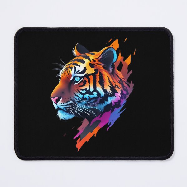 Item preview, Tiger, head, drawing, neon, colours designed and sold by Hypershirty.