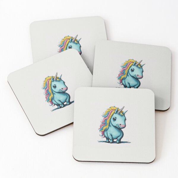 Item preview, Cute little baby unicorn with colorful hair designed and sold by Ecmoprints.