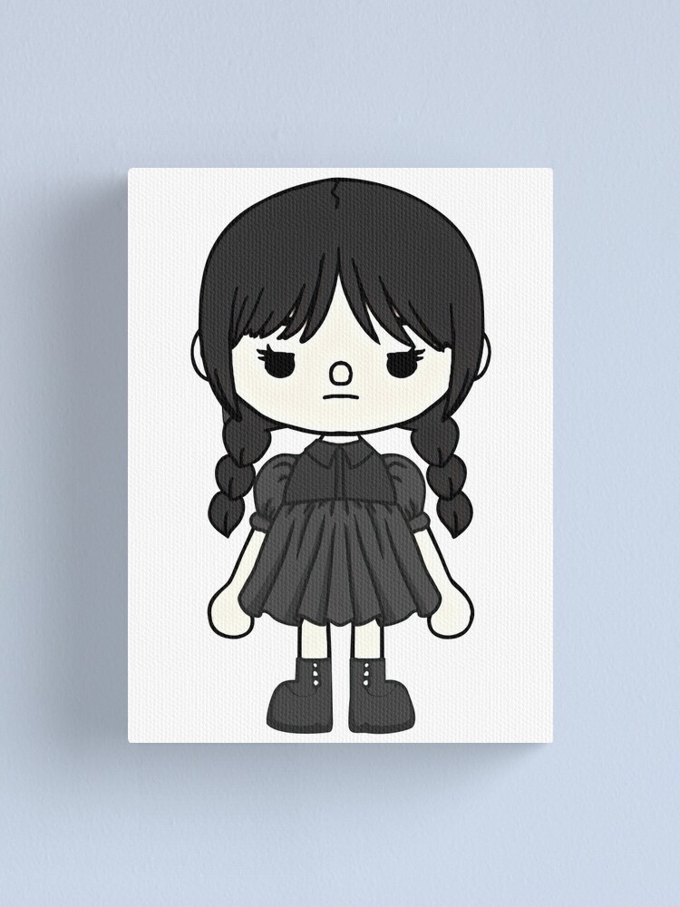 Wednesday Toca Boca Paper Doll Canvas Print for Sale by