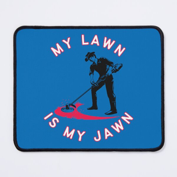 Item preview, My Lawn Is My Jawn Blue Red designed and sold by AlpacaSmokes.