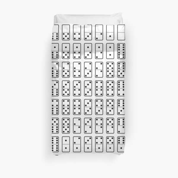 Black and white Domino symbols Duvet Cover