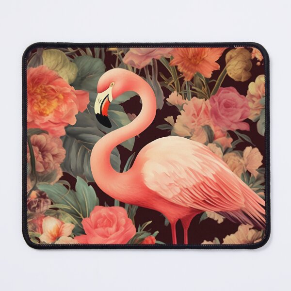 Item preview, Vintage Flamingos and Flowers Pattern designed and sold by TPhanDesign.