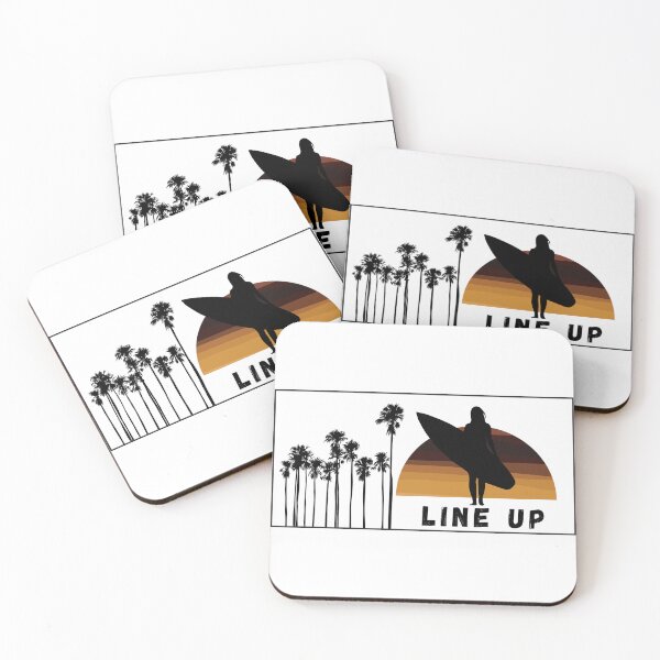 Item preview, line up surfing sunset palm designed and sold by DESIGNIRIS.