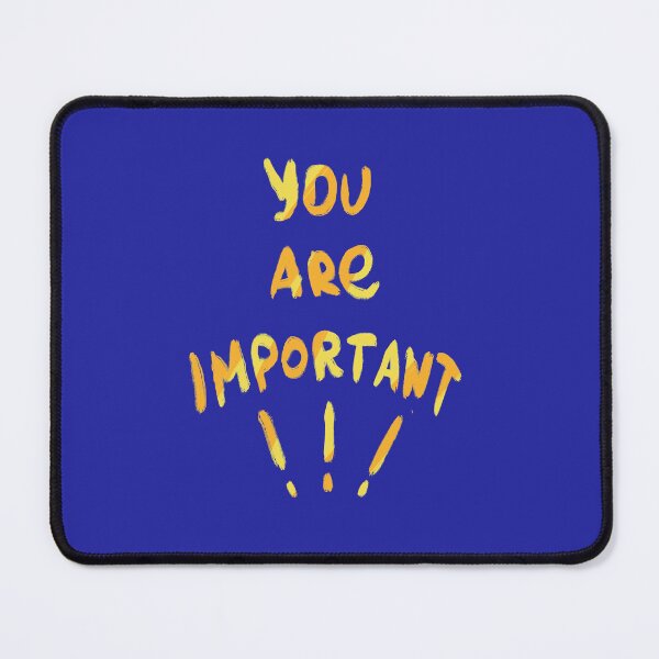 Item preview, You are important! Motivation, self care text. Bright yellow Words designed and sold by ElishasArt17.
