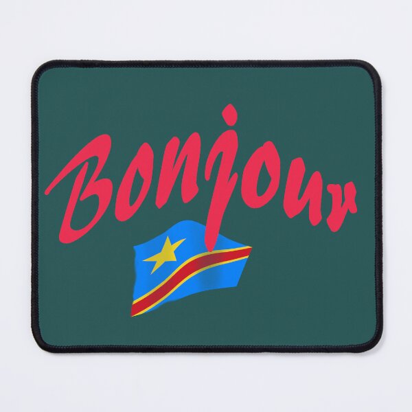 Item preview, Bonjour (hello in French) - Congo Flag designed and sold by lobodelnoir.