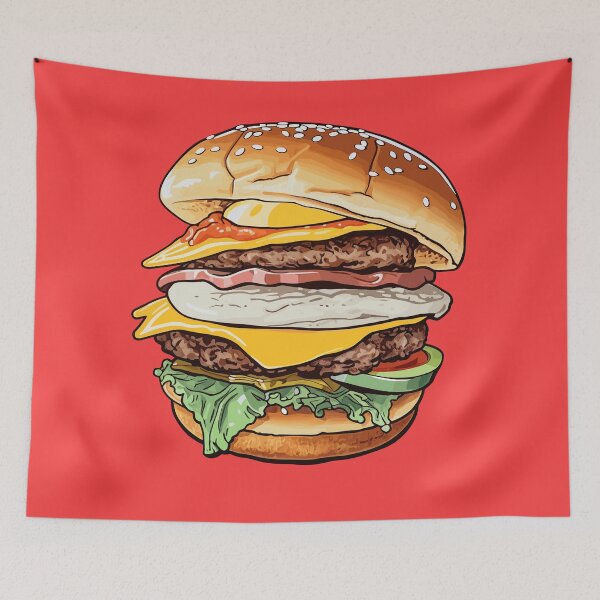 Item preview, The Juicy Tower: A Burger Worth Licking Your Fingers For designed and sold by Sleeygoy.