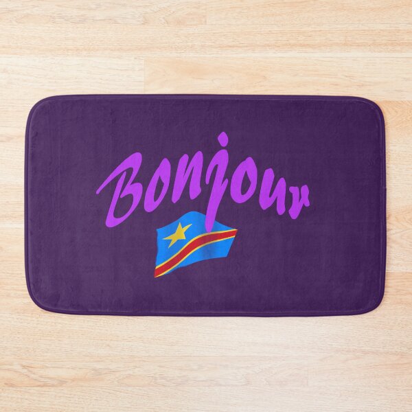 Item preview, Bonjour (hello in French) - Congo Flag designed and sold by lobodelnoir.