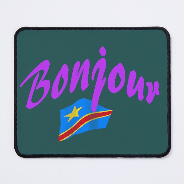 Item preview, Bonjour (hello in French) - Congo Flag designed and sold by lobodelnoir.