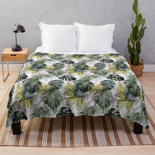 Item preview, Marble and Monstera Pattern designed and sold by CrittersHub.