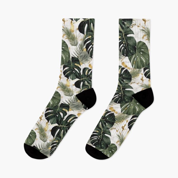 Artikelvorschau, Marble and Monstera Pattern entworfen und verkauft von CrittersHub.