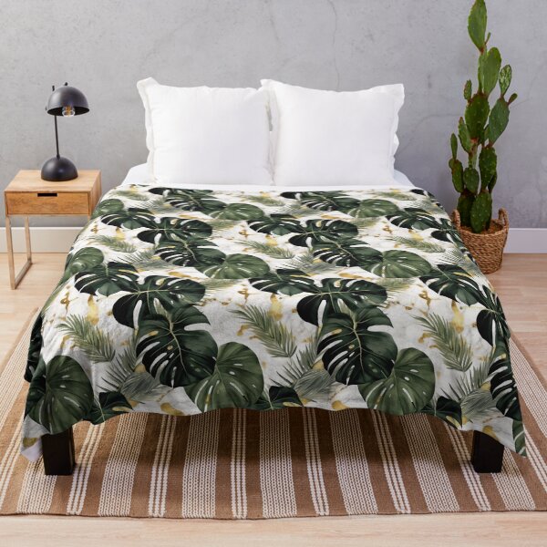 Item preview, Marble and Monstera Pattern designed and sold by CrittersHub.