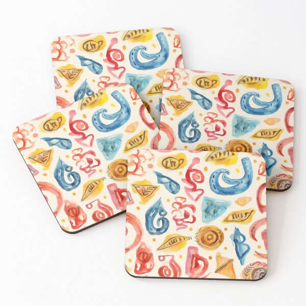 Item preview, Colorful Watercolor Pattern with Eclectic Shapes designed and sold by GiveMeMood.