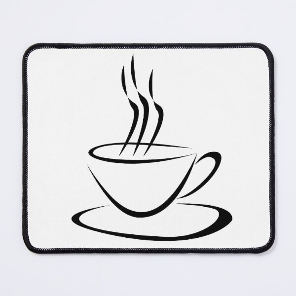 Item preview, Hot Coffee- Black and White- Sticker designed and sold by SplashyInk.