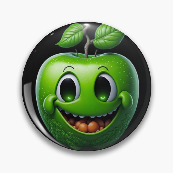 Item preview, Cute and Adorable Charming Smiling Green Apple designed and sold by PC-artist.